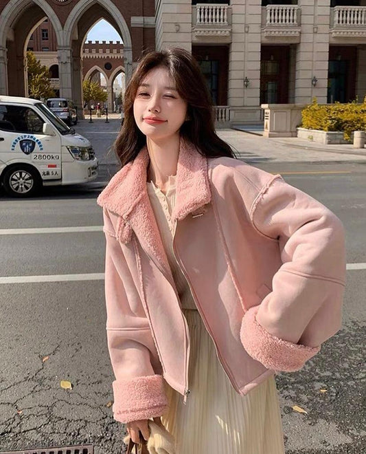 Celina pink wool jacket