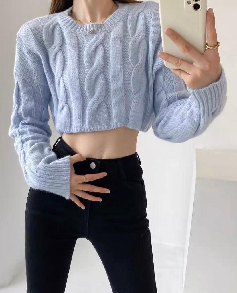 Emilia cropped knitted sweater