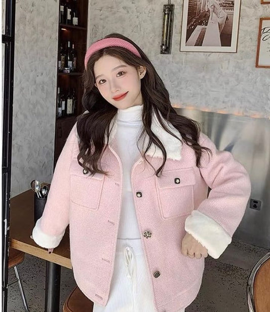 Mizu pink wool jacket