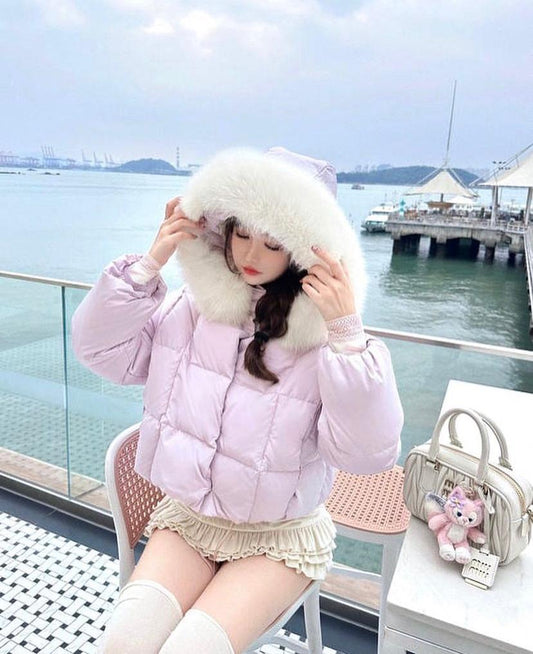 CS korean style cropped winter jacket