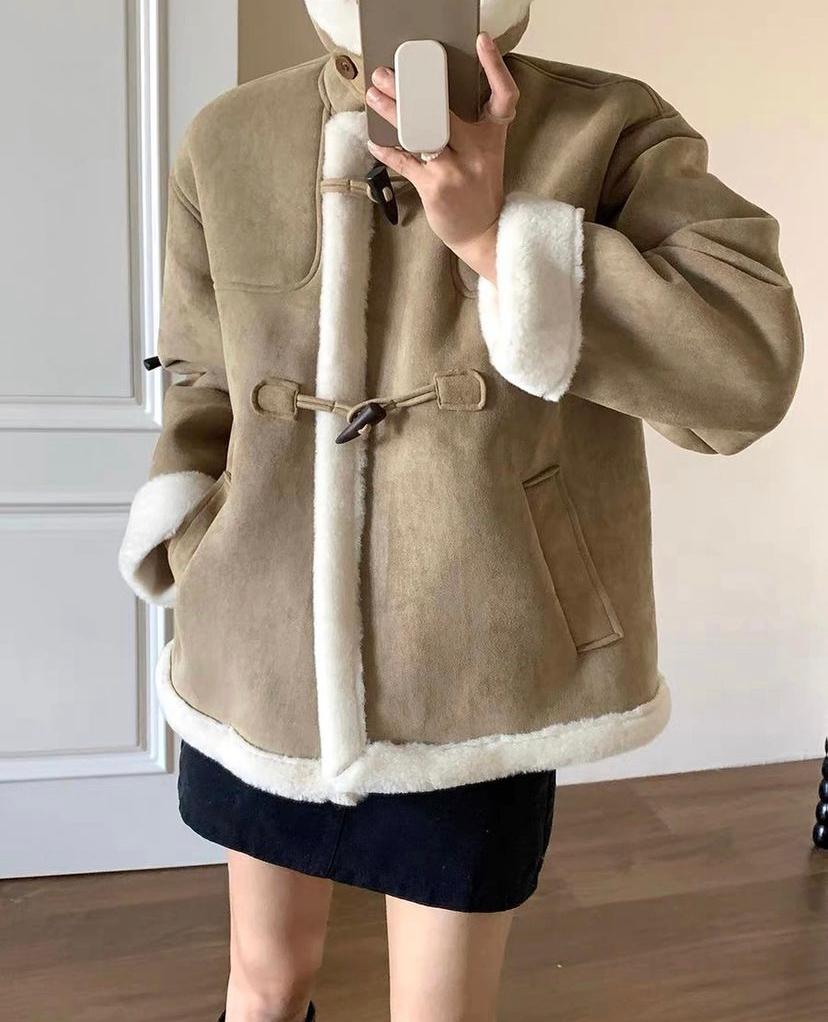 Claudie retro loose wool jacket