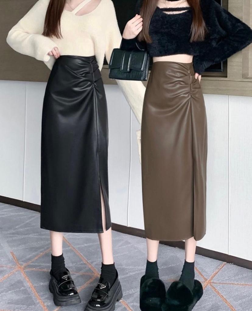 Giselle leather skirt