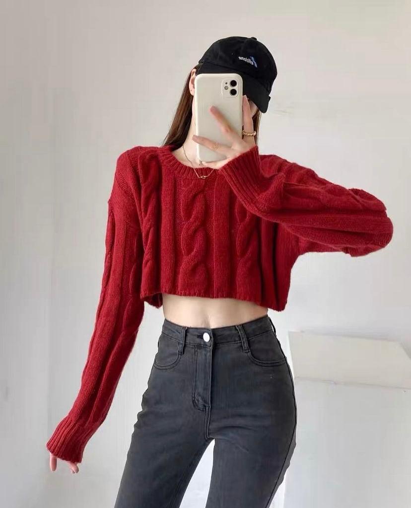 Emilia cropped knitted sweater